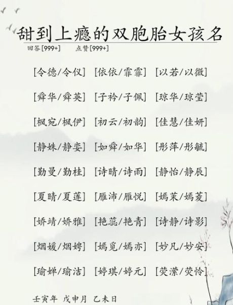 双子女孩笔名大全_如何取一个文艺又独特的名字