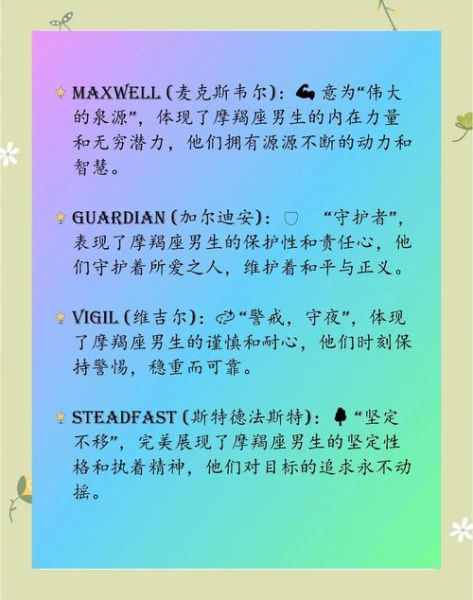 魔羯女适合的英文名字有哪些_如何挑选