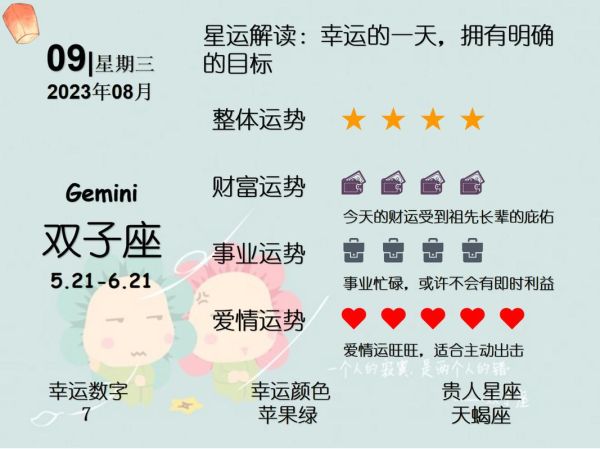 双子女八月运势如何_八月双子女感情走向