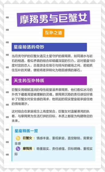 魔羯男和巨蟹女合适吗_能长久吗