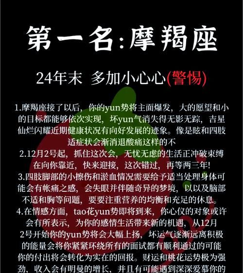 魔羯座女谁好运_2024运势解析