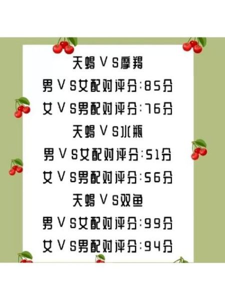 天秤男天蝎座女配对指数_能走到最后吗