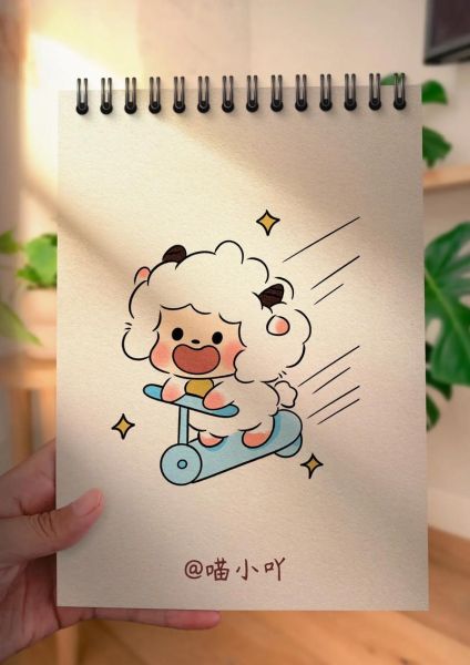 魔羯座卡通画画图片_如何画出高冷又可爱的山羊宝宝