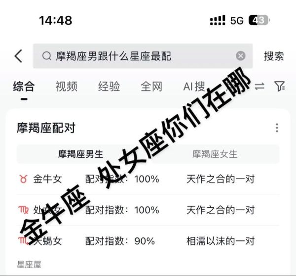 魔羯男喜欢魔羯女的表现_魔羯男魔羯女配对指数高吗