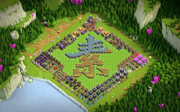 部落冲突4本双鱼阵怎么摆_4本最强防守阵型推荐